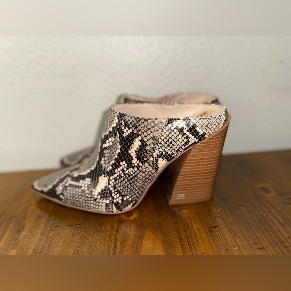 Sam Edelman Snake Print Pointed Toe Mule Heel Western Chic Y2K 7.5 - Picture 4 of 10